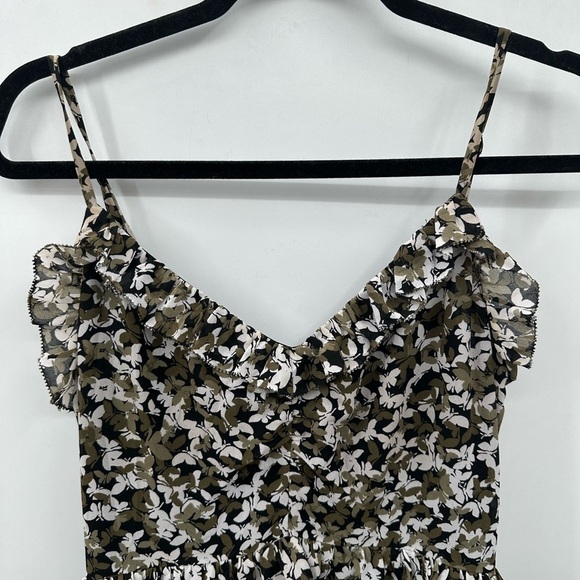 M MICHEAL KORS BUTTERFLY tiered spaghetti maxi fairycore dark romantic  dress S - Picture 4 of 10